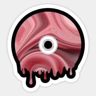 melting disk Sticker